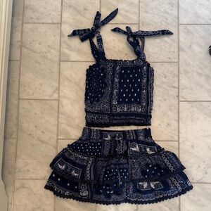 Flowers by Zoe Dark Blue Bandana Set